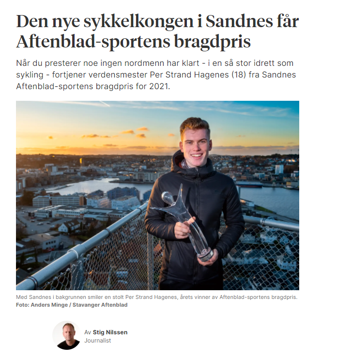 Aftenblad sportens bragdpris